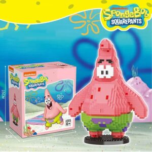 Juego de Bloques de Bob Esponja, Juguete de Micropartículas, Ciudad de Patricio Estrella, Calamardo, Encantador Regalo de Cumpleaños, Niño