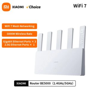 Xiaomi-enrutador BE5000 Wi-Fi 7, amplificador de señal de frecuencia Dual de 2,4/5GHz, malla de 2,5G, puerto de red de alta velocidad, IPTV, OFDMA, Mi Home, nuevo