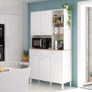 Alacena de Cocina, Comedor Aparador de, Mueble Auxiliar de 5 Puertas + 1 cajón y Estante Interior,Medidas: 186 108x40 cm (Fondo)