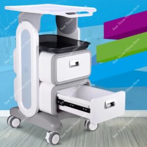 Carros de salón de belleza, carro de herramientas dentales y médicas, equipo de belleza, almacenamiento de plástico con ruedas