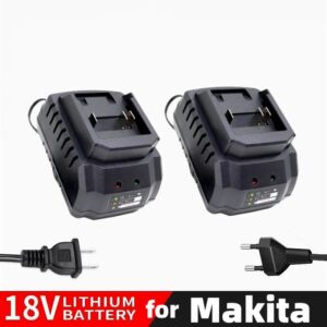 Cargador de batería adecuado para Makita 18V 21V, batería de iones de litio, cargador rápido portátil para Makita, reemplazo de batería, enchufe europeo, enchufe estadounidense