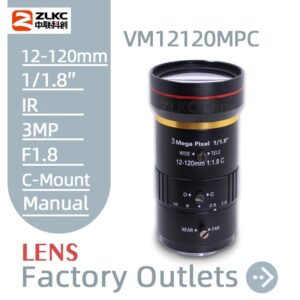 Lente CCTV de 3.0MP, Zoom Manual de 12-120mm, F1.8, montaje en C, adecuado para inspección Industrial, monitoreo y vigilancia de carreteras