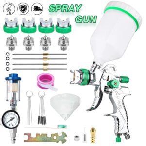 Pistola pulverizadora profesional HVLP de alta atomización, 1,4mm, 1,7mm, 2,0mm, 2,5mm, pistola pulverizadora de aire para el hogar, Kit de pistola pulverizadora de pintura portátil para coche, herramientas de aire