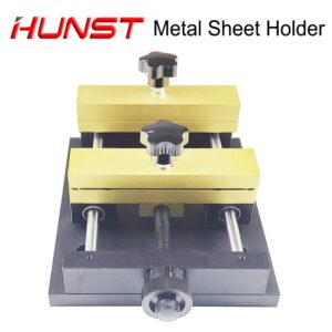 HUNST-soporte de hoja de Metal para máquina de grabado láser, accesorio de Metal fijo para máquina de grabado de fibra, corte de tarjeta