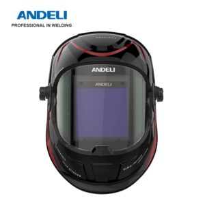 ANDELI-Máscara de soldadura con oscurecimiento automático, casco de soldadura con vista grande, Color verdadero DIN4 1/1/100, para TIG MIG MMA CUT, 1/2x95mm