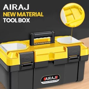 AIRAJ-caja de almacenamiento de herramientas de plástico ABS multifuncional, organizador de herramientas portátil con mango, múltiples especificaciones