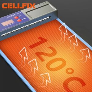 MECHANIC CPB14 separador de pantalla LCD con luz LED de detección de polvo, almohadilla calefactora de pantalla para reparación de teléfonos, juego de herramientas de calentamiento rápido de 120 ℃
