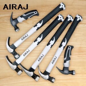 AIRAJ-martillo de cuerno de oveja multifuncional, herramienta de Hardware antideslizante, envuelta con pegamento, decoración del hogar, grado Industrial