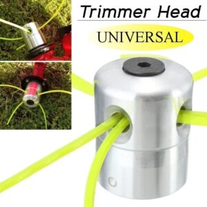 Cabezal de corte de aluminio Universal con cuatro líneas de corte para desbrozadora, cabezal de corte de hierba, pieza de herramienta de repuesto
