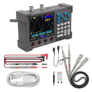 Generador de señal oscilómetro de doble canal 3 en 1, multímetro de osciloscopio de frecuencia de muestreo, ancho de banda de 120Mhz, 250MSA/s, DSO3D12
