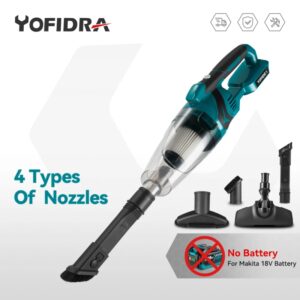 Aspiradora inalámbrica de Mano Eléctrica para el hogar y el coche, aspirador de doble uso, limpieza portátil de alta potencia para batería Makita de 18V