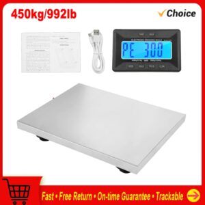 Báscula de acero inoxidable con pantallas inalámbricas, balanza Postal de alta resistencia, 450kg/992lb, 3 unidades