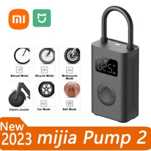 Xiaomi-compresor de aire eléctrico Mijia 2 Led, inflador tipo C, bomba de aire multiherramienta para bicicleta y coche, novedad de 2023