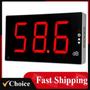 Medidor de nivel de sonido con pantalla LCD grande, medidor de nivel de sonido Digital montado en la pared, medidor de ruido Digital, probador de monitoreo de decibelios