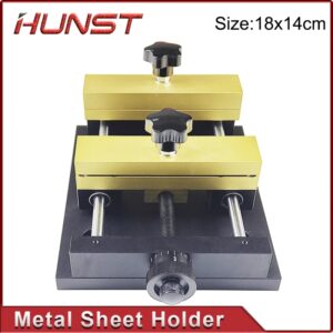 HUNST-soporte de hoja de Metal para máquina de grabado láser, accesorio de Metal fijo para máquina de grabado de fibra, corte de tarjeta