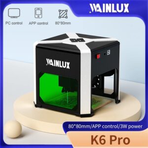 Wainlux-grabador láser CNC de 3000mw, Mini máquina de grabado láser, compatible con PC y Control móvil, impresora de logotipos, marca DIY, K6