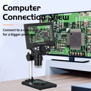 Microscopio Digital de 5,5 pulgadas, dispositivo electrónico con pantalla LCD de aumento de 10MP, 1000X, 8 luces LED, almacenamiento de tarjeta SD para reparación