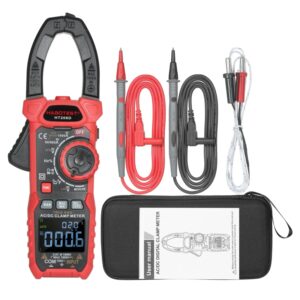 HABOTEST HT208D pinza amperimétrica Digital AC/DC, multímetro True-RMS, probador de canto, pinza de corriente con diodo Amp Volt Ohm