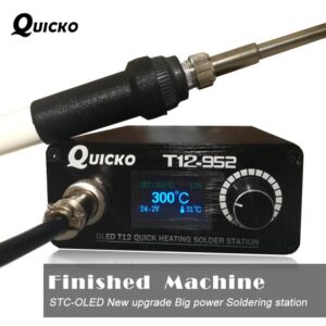 Estación de soldadura T12 de calentamiento rápido, soldador electrónico, nueva versión 2020, STC T12, soldador Digital OLED, T12-952, QUICKO